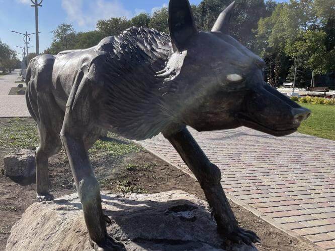 В Курахово появилася памятник «волку». Мнения жителей разошлись