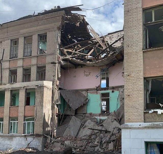 В Константиновке полностью разрушена школа