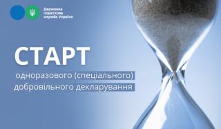 Стартовало одноразовое (специальное) добровольное декларирование