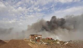 В Константиновке горел полигон твердых бытовых отходов